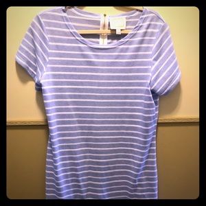 Sail To Sable Blue & White striped dress